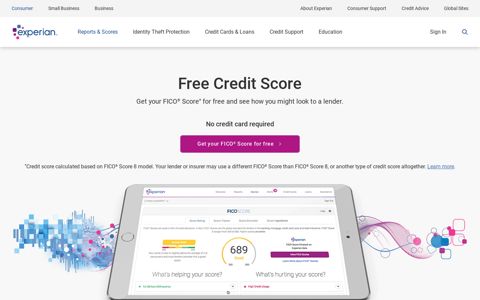 Free Credit Score - No Credit Card Required - Experian