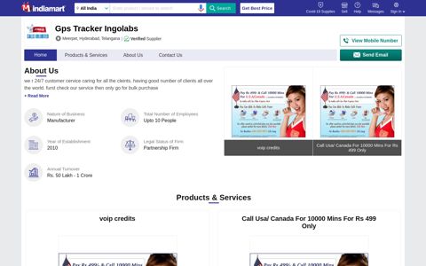 Gps Tracker Ingolabs, Hyderabad - Manufacturer of Call Usa ...
