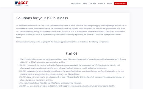 Solutions for your ISP business - IPACCT TELECOM Private ...