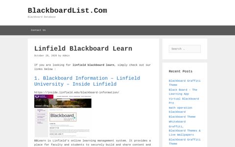 Linfield Blackboard Learn - BlackboardList.Com