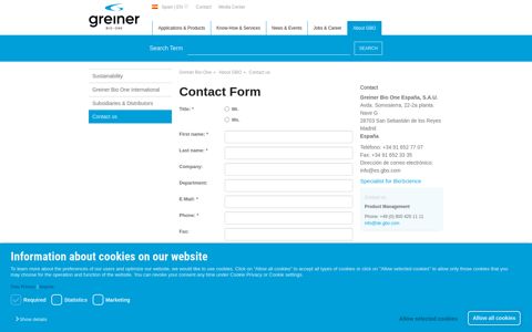 Contact us | Greiner Bio- One