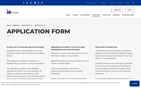 Application Form | IE University - IE.edu