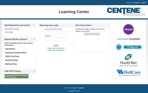 Centene: Login to the site