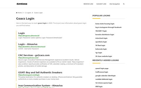 Goacs Login ❤️ One Click Access - iLoveLogin