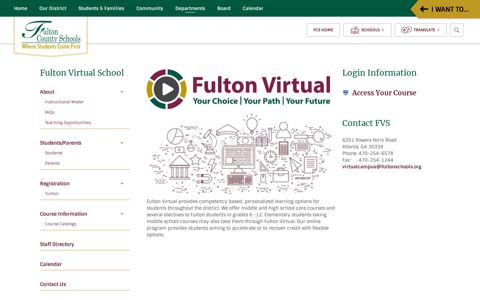Fulton Virtual School / About - Fulton County Schools