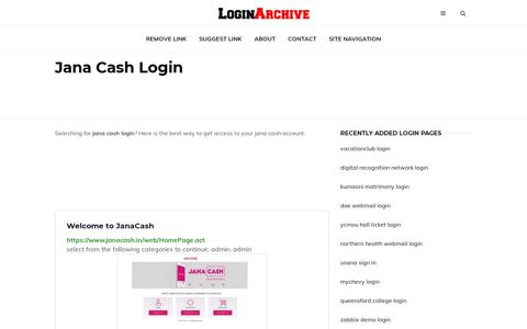 Jana Cash Login - Sign in to Your Account - LoginArchive