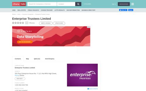 Enterprise Trustees Limited (Accra, Ghana) - Contact Phone ...