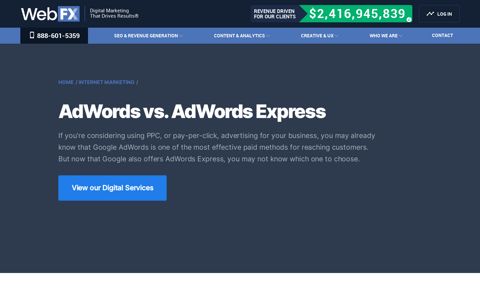 AdWords vs. AdWords Express - WebFX
