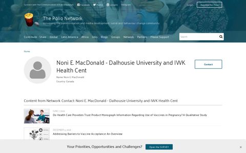 Noni E. MacDonald - Dalhousie University and IWK Health Cent