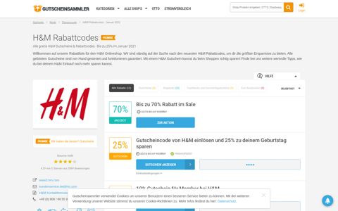 H&M Rabattcode lll Jetzt 25% Rabatt & weitere Codes