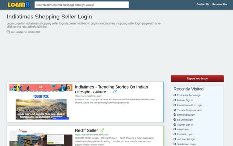 Indiatimes Shopping Seller Login - Loginii.com