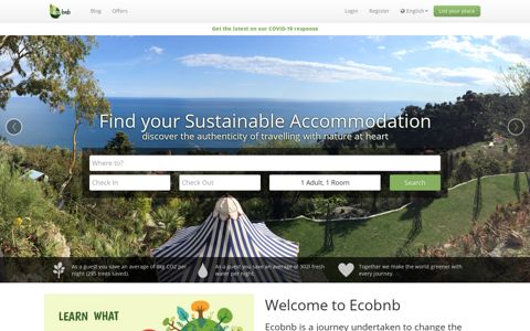 Ecobnb: Find your sustainable accommodation