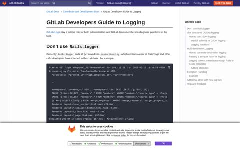 GitLab Developers Guide to Logging | GitLab