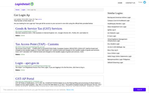 Gst Login Ap Goods & Service Tax (GST) Services - http ...