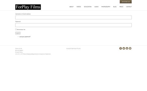 Log In - ForPlay Films