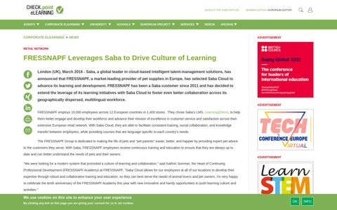 FRESSNAPF Leverages Saba to Drive Culture of Learning | CHECK ...