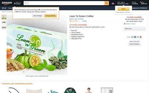 Lean 'N Green Coffee: Health & Personal Care - Amazon.com