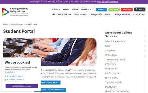 Student Portal - Buckinghamshire College Group