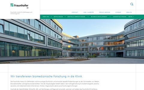 Fraunhofer IZI: Fraunhofer-Institut für Zelltherapie und ...