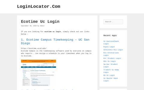 Ecotime Uc Login - LoginLocator.Com