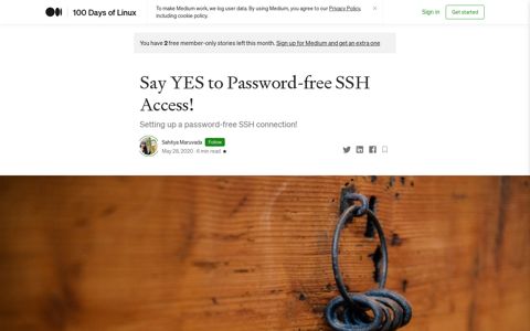 Say YES to Password-free SSH Access! | by Sahitya ... - Medium