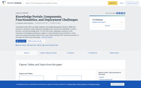 [PDF] Knowledge Portals: Components, Functionalities, and ...