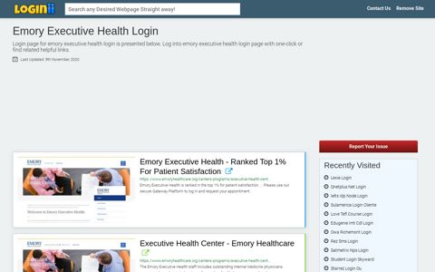 Emory Executive Health Login - Loginii.com
