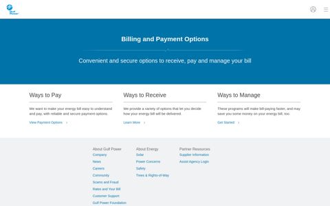 Billing and Payment Options - Gulf Power