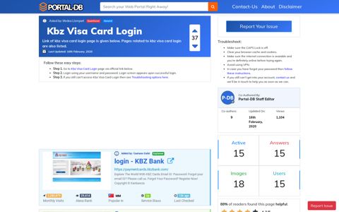 Kbz Visa Card Login - Portal-DB.live