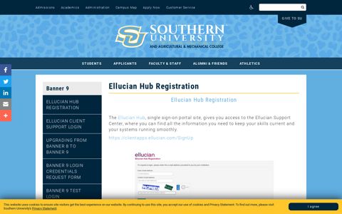Ellucian Hub Registration | Southern University and A&M ...