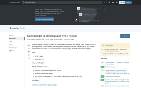 Cannot login to administrator when hosted - Joomla Stack ...