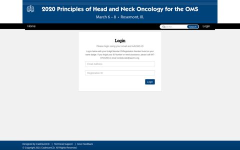 2020 Principles of Head and Neck Oncology for the OMS