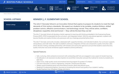 School Listings / Kennedy, J.F. Elementary School