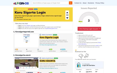 korusigortaportal.com - Koru Sigorta Login - A database full of ...