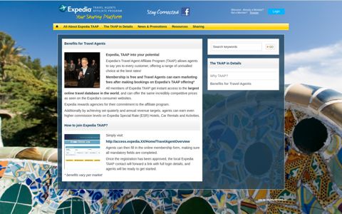 Benefits for Travel Agents « Expedia TAAP Sharing