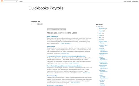 Met Logica Payroll Forms Login - Quickbooks Payrolls