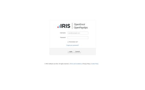 IRIS OpenEnrol Username Password Remember me? Forgot ...