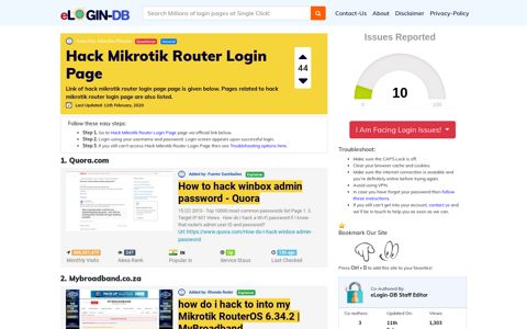 Hack Mikrotik Router Login Page