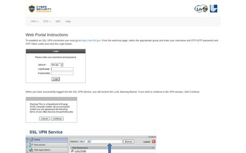 Web Portal - LLNL Remote Access
