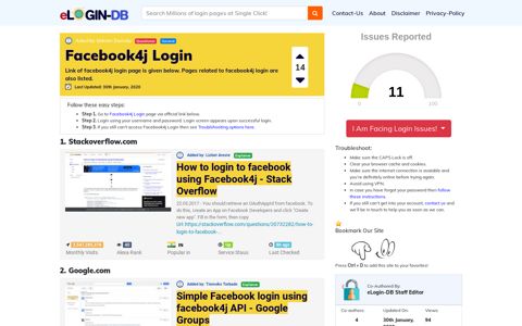 Facebook4j Login - A database full of login pages from all ...