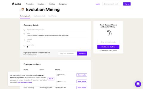 Evolution Mining - Email Address Format & Contact Phone ...