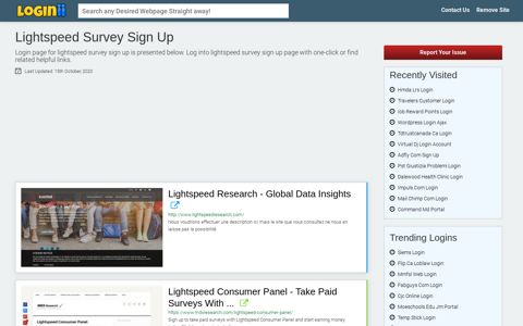 Lightspeed Survey Sign Up - Loginii.com