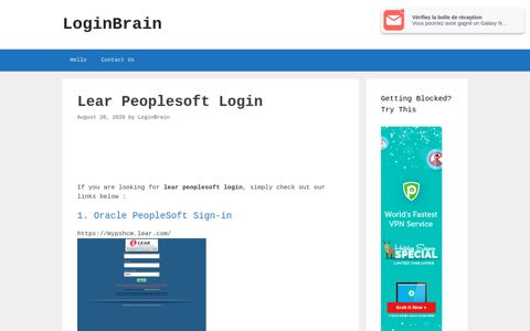 Lear Peoplesoft - Oracle Peoplesoft Sign-In - LoginBrain