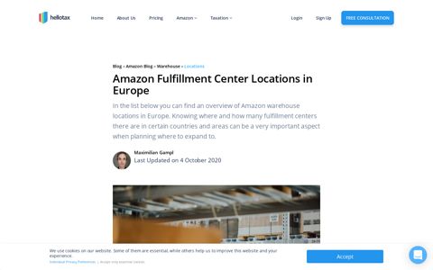 Amazon Fulfillment Center & Warehouse Locations | hellotax