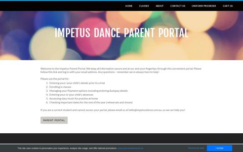 Parent Portal - Impetus Dance Theatre