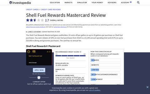 Shell Fuel Rewards Mastercard Review - Investopedia