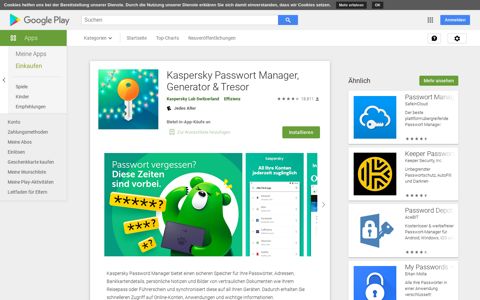 Kaspersky Passwort Manager, Generator & Tresor – Apps bei ...