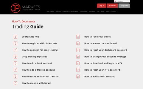 How-To Documents | JP Markets