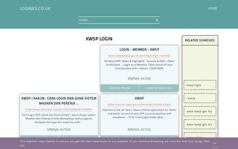 kwsp login - General Information about Login - Logines.co.uk