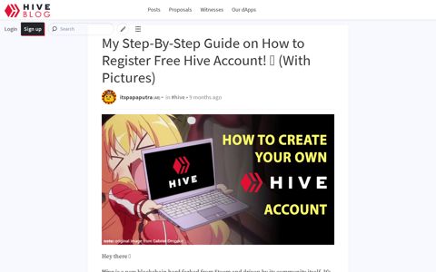 My Step-By-Step Guide on How to Register Free Hive Account ...